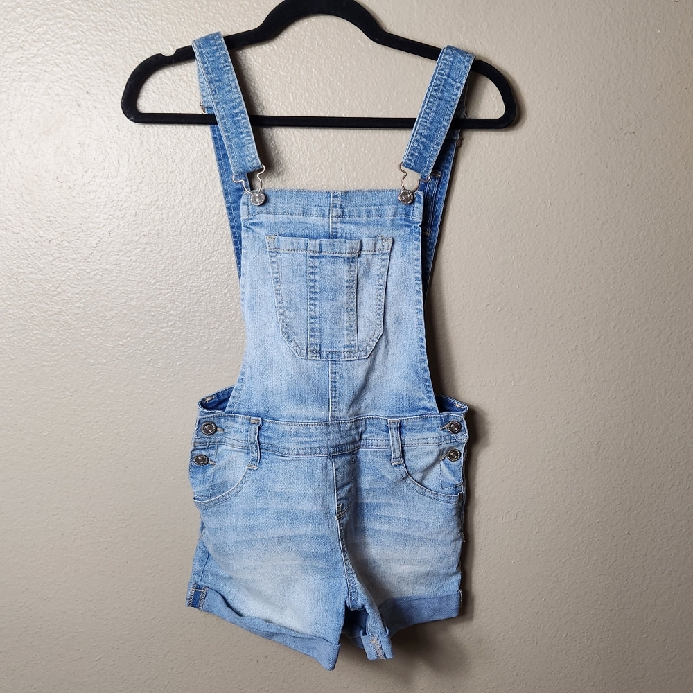 Wallflower Womens Denim Shortall Bibs-Size XS